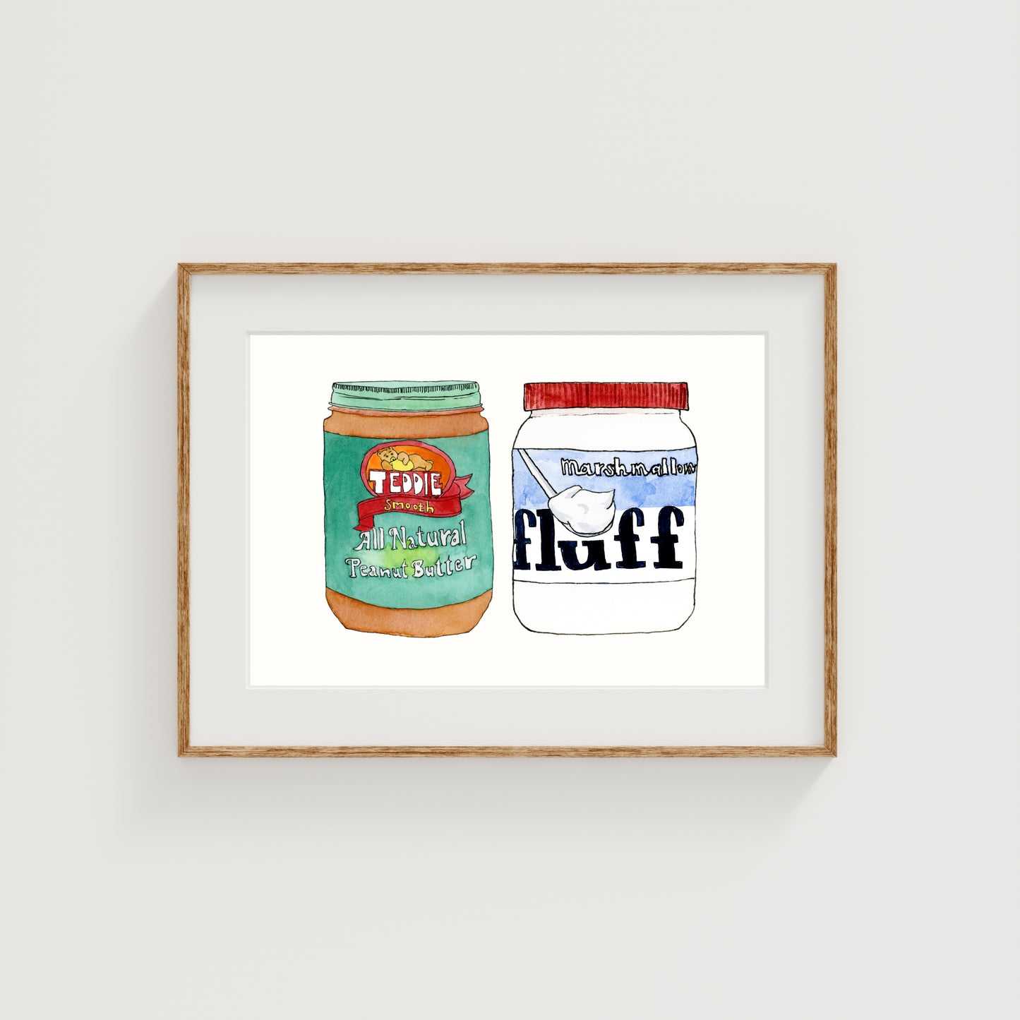 Fluff and Teddies Art Print | Gouache and Ink