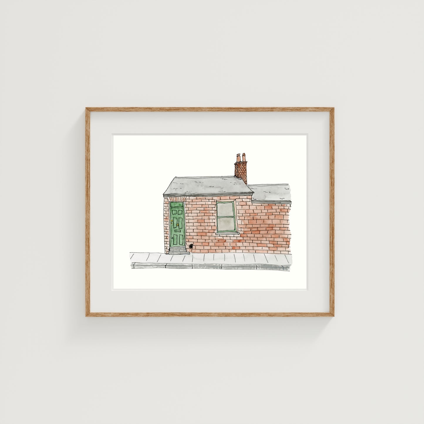 Dublin, Ireland Building Art Print | Watercolor and Ink