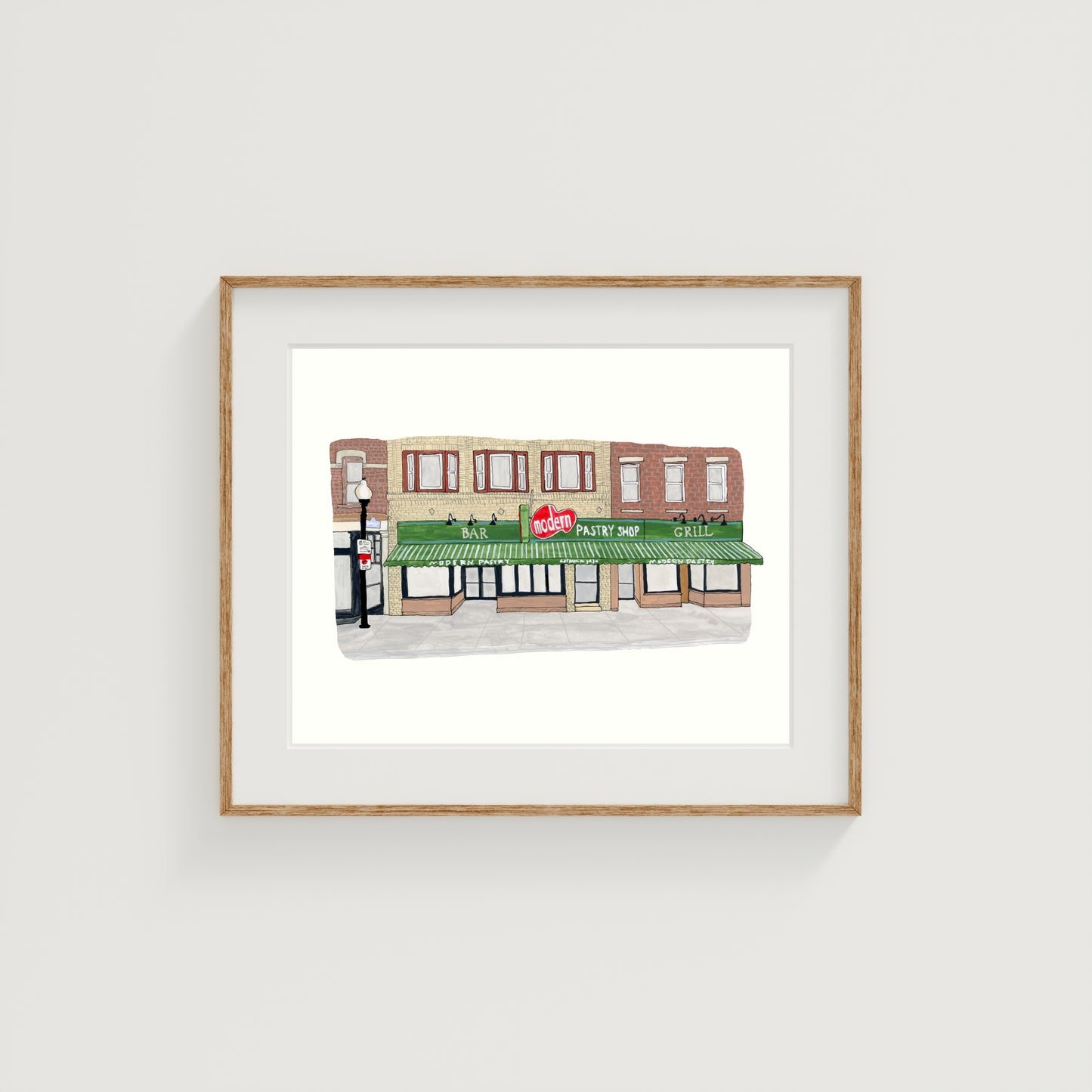 Modern Pastry Art Print | Boston | Gouache and Ink