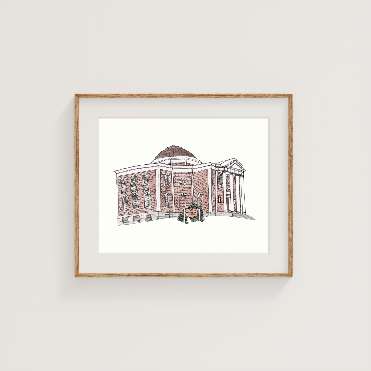 American Antiquarian Society Art Print | Worcester | Watercolor and Ink