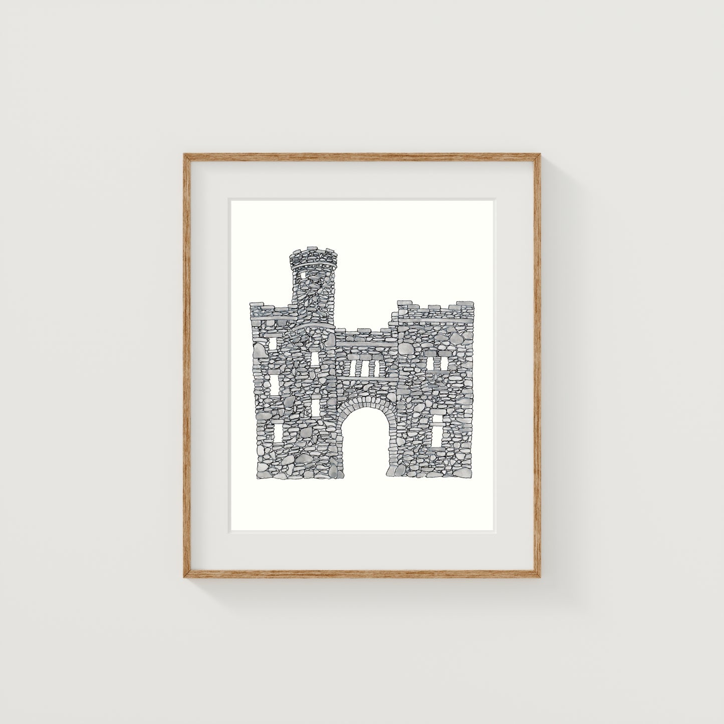 Bancroft Tower Art Print | Worcester | Watercolor and Ink