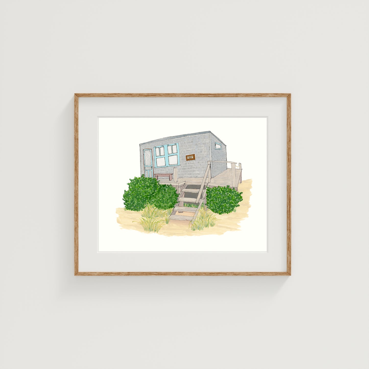 Margo Gelb Dune Shack Art Print | Provincetown | Gouache and Ink