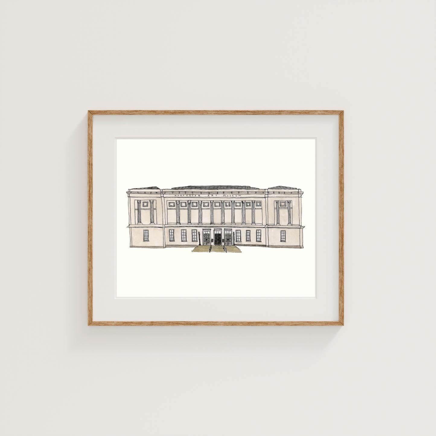 Worcester Art Museum Art Print | Watercolor and Ink