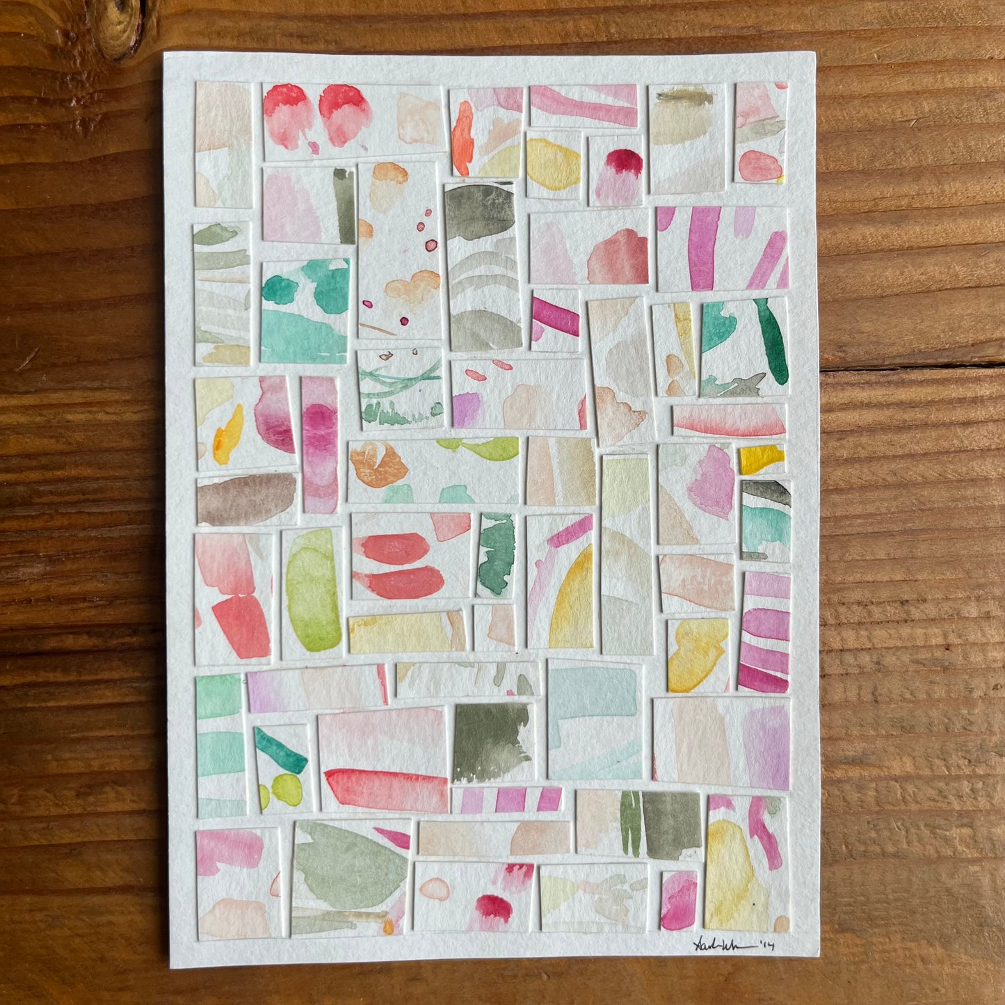 Collaged Watercolor Painting (Original)