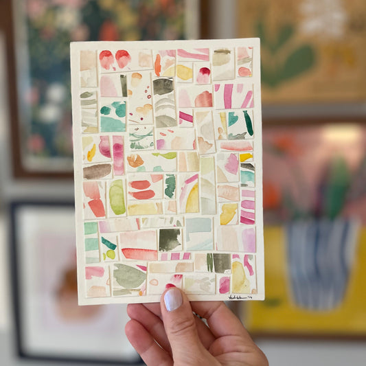 Collaged Watercolor Painting (Original)