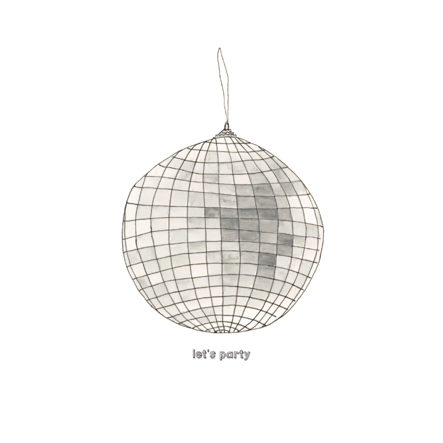 Disco Ball Card - "Let's Party"