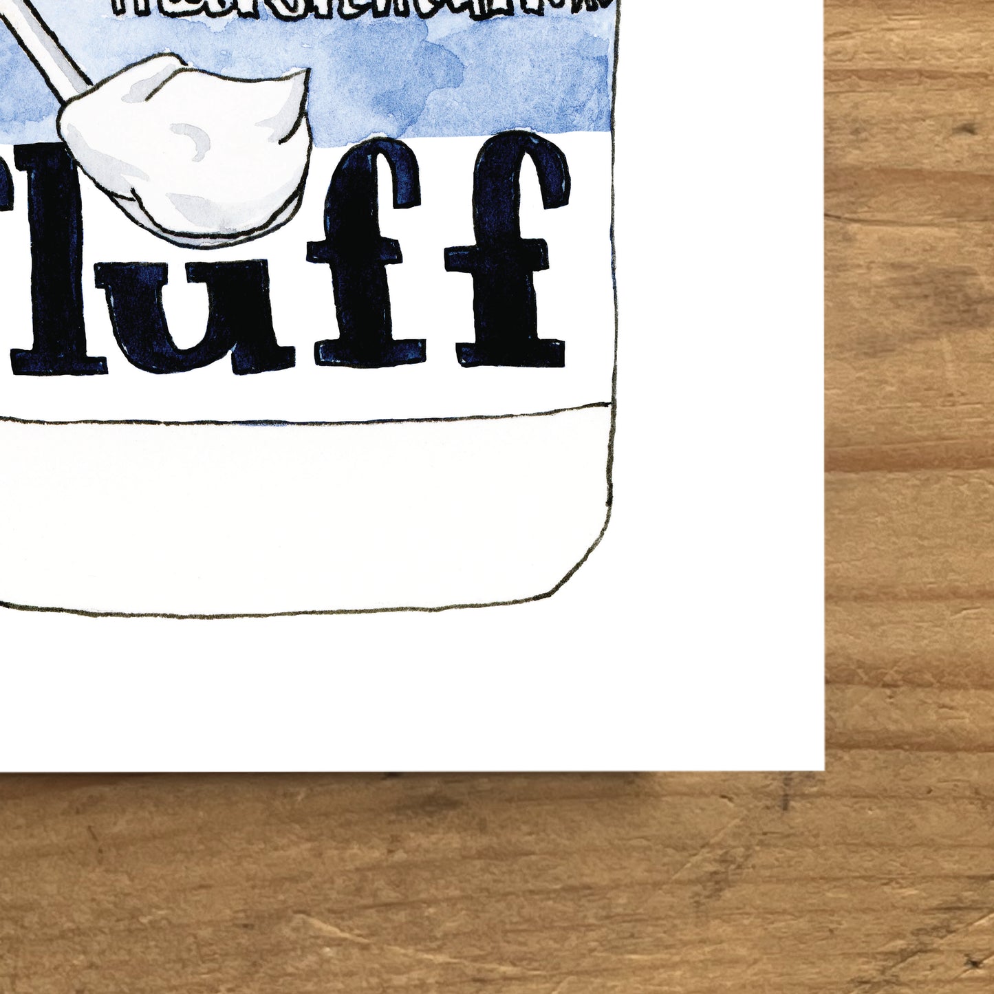 Marshmallow Fluff | New England Food | Watercolor and Ink