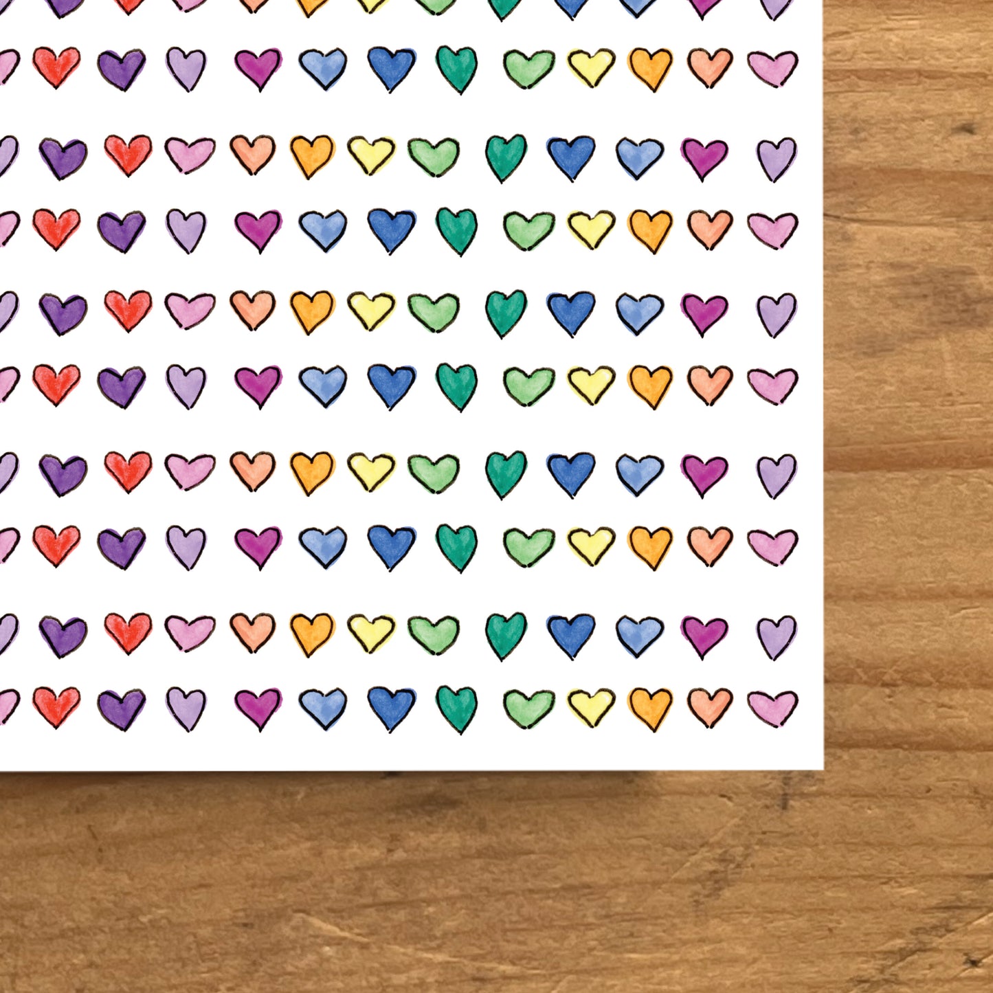 Rainbow Hearts Greeting Card