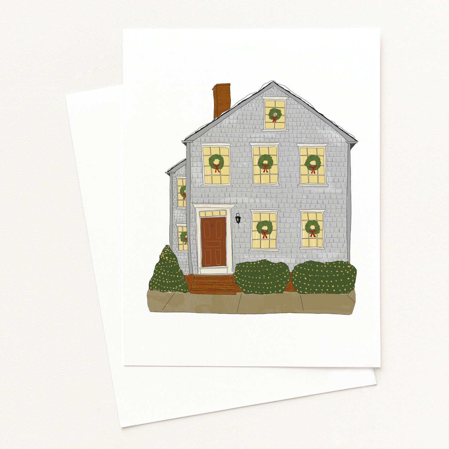 New England House - Holiday Greeting Card