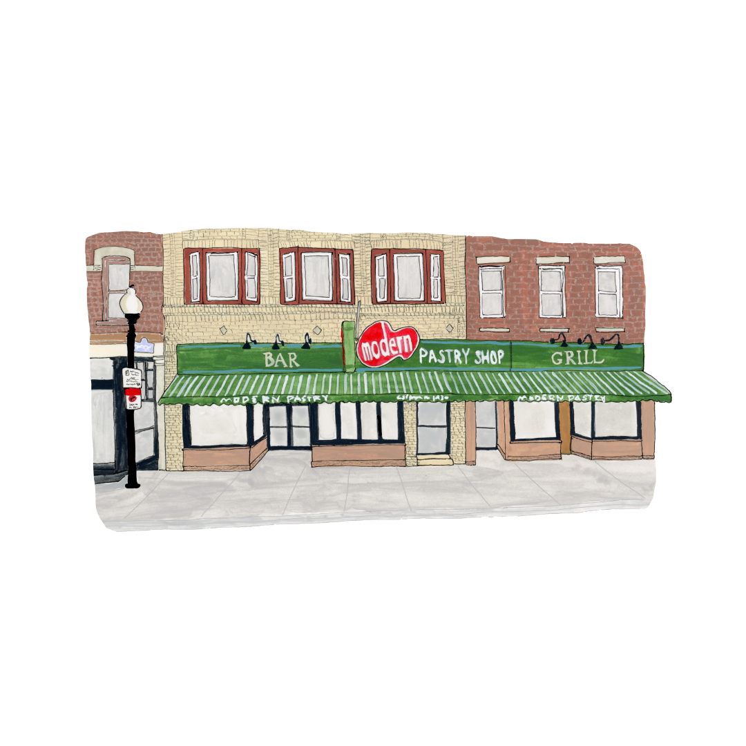 Modern Pastry Art Print | Boston | Gouache and Ink