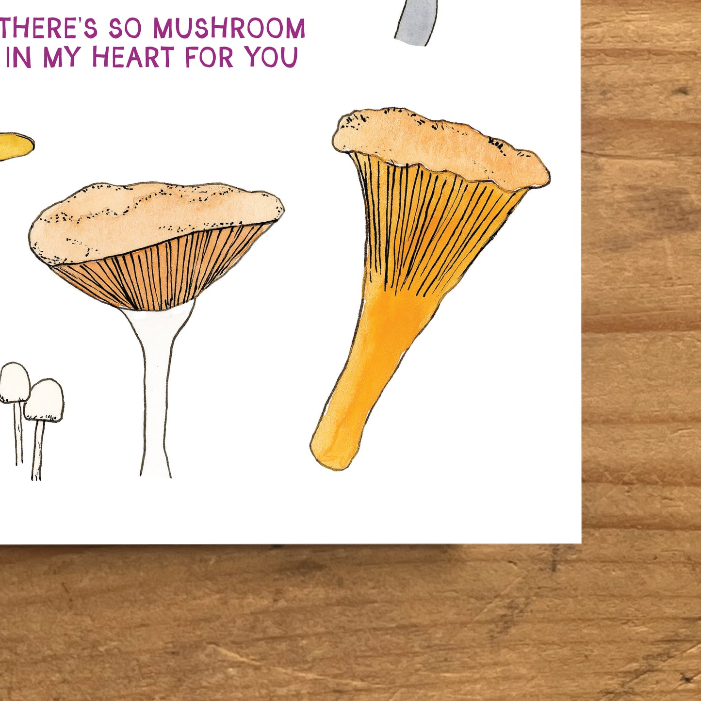 "There's So Mushroom in My Heart for You" Mushroom Greeting Card