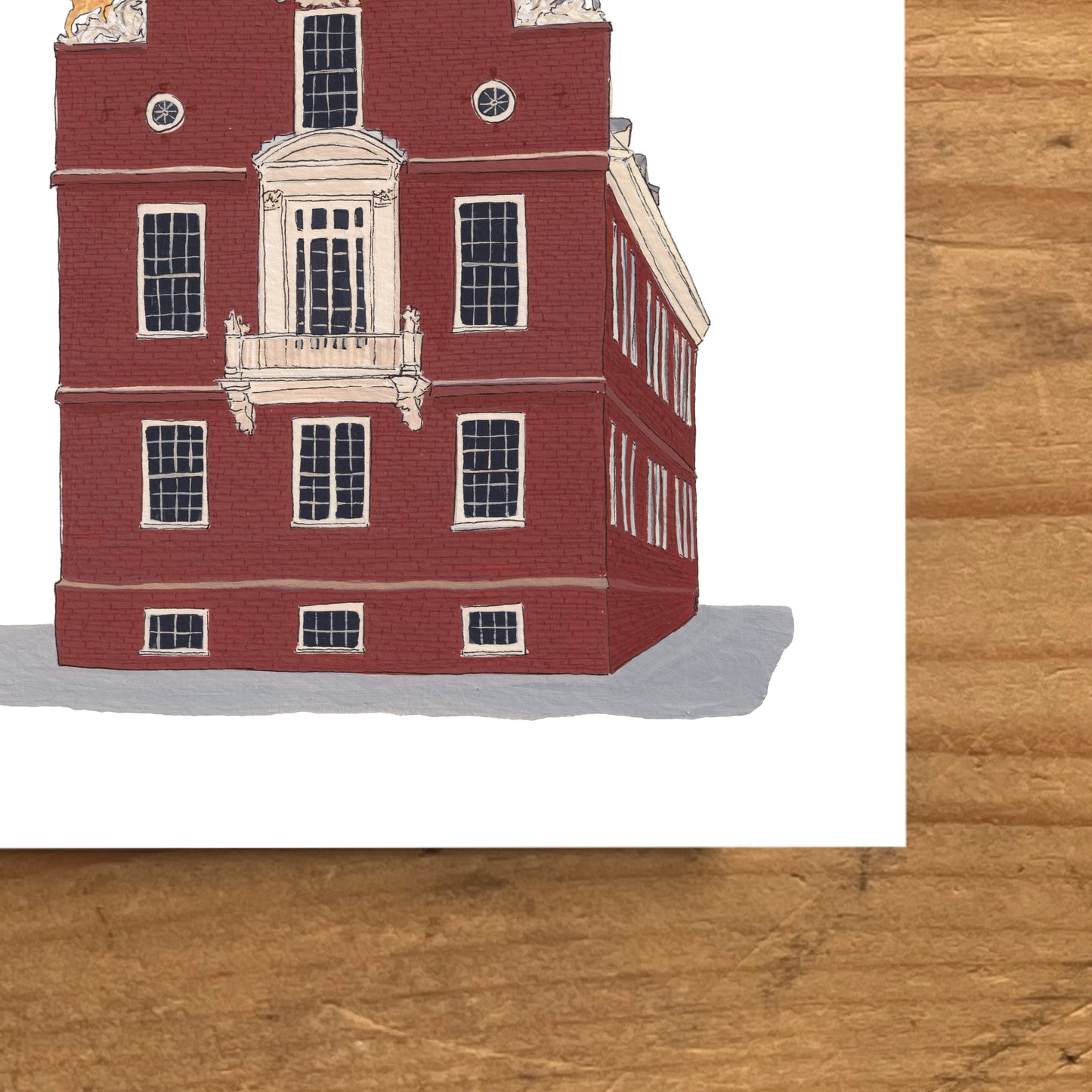 Old State House Boston Art Print | Gouache and Ink