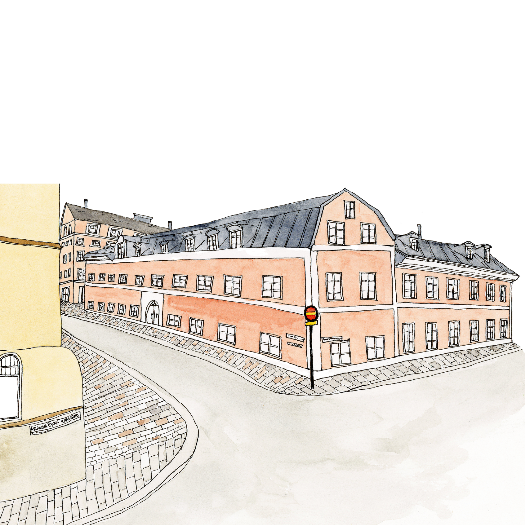 Copenhagen Buildings Art Print | Denmark | Watercolor and Ink