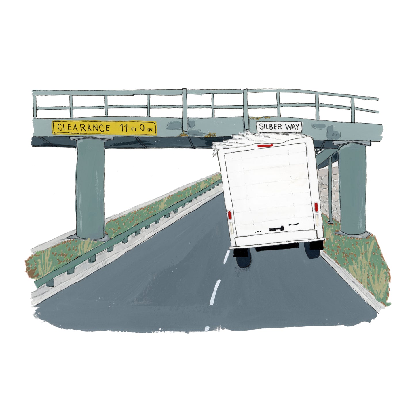Storrow Drive Art Print | Boston | Gouache and Ink