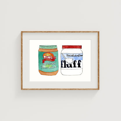 Fluff and Teddies Art Print | Gouache and Ink