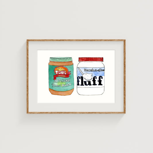 Fluff and Teddies Art Print | Gouache and Ink