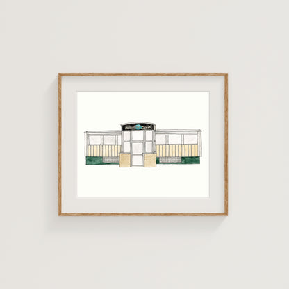Blanchard's 101 Diner Art Print | Worcester, MA | Watercolor and Ink