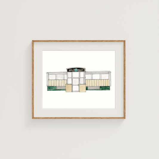 Blanchard's 101 Diner Art Print | Worcester, MA | Watercolor and Ink