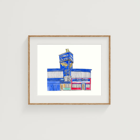 Coney Island Art Print | Worcester | Watercolor and Ink