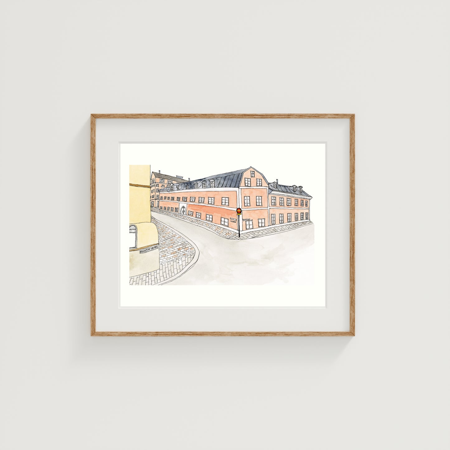 Copenhagen Buildings Art Print | Denmark | Watercolor and Ink