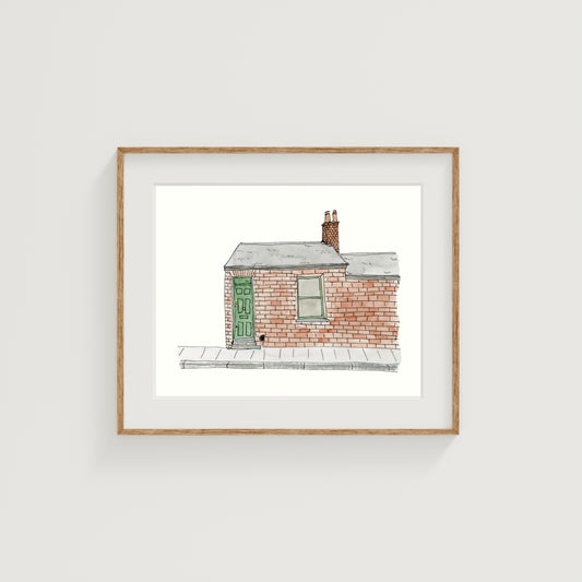 Dublin, Ireland Building Art Print | Watercolor and Ink
