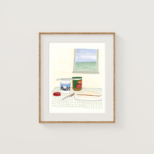 Fluffernutter Tablescape Art Print | New England | Gouache and Ink