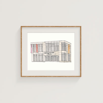Hanover Theatre Art Print | Worcester | Watercolor and Ink