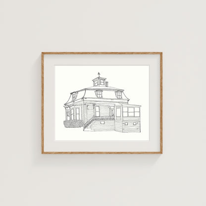 The Hocus Pocus House Art Print | Salem | Ink