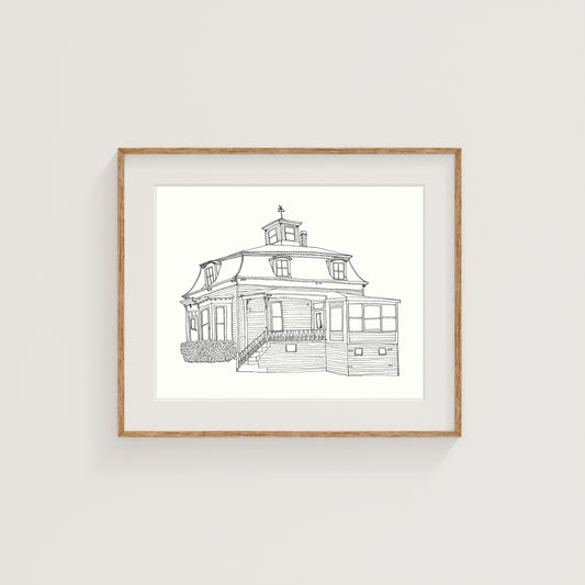 The Hocus Pocus House Art Print | Salem | Ink