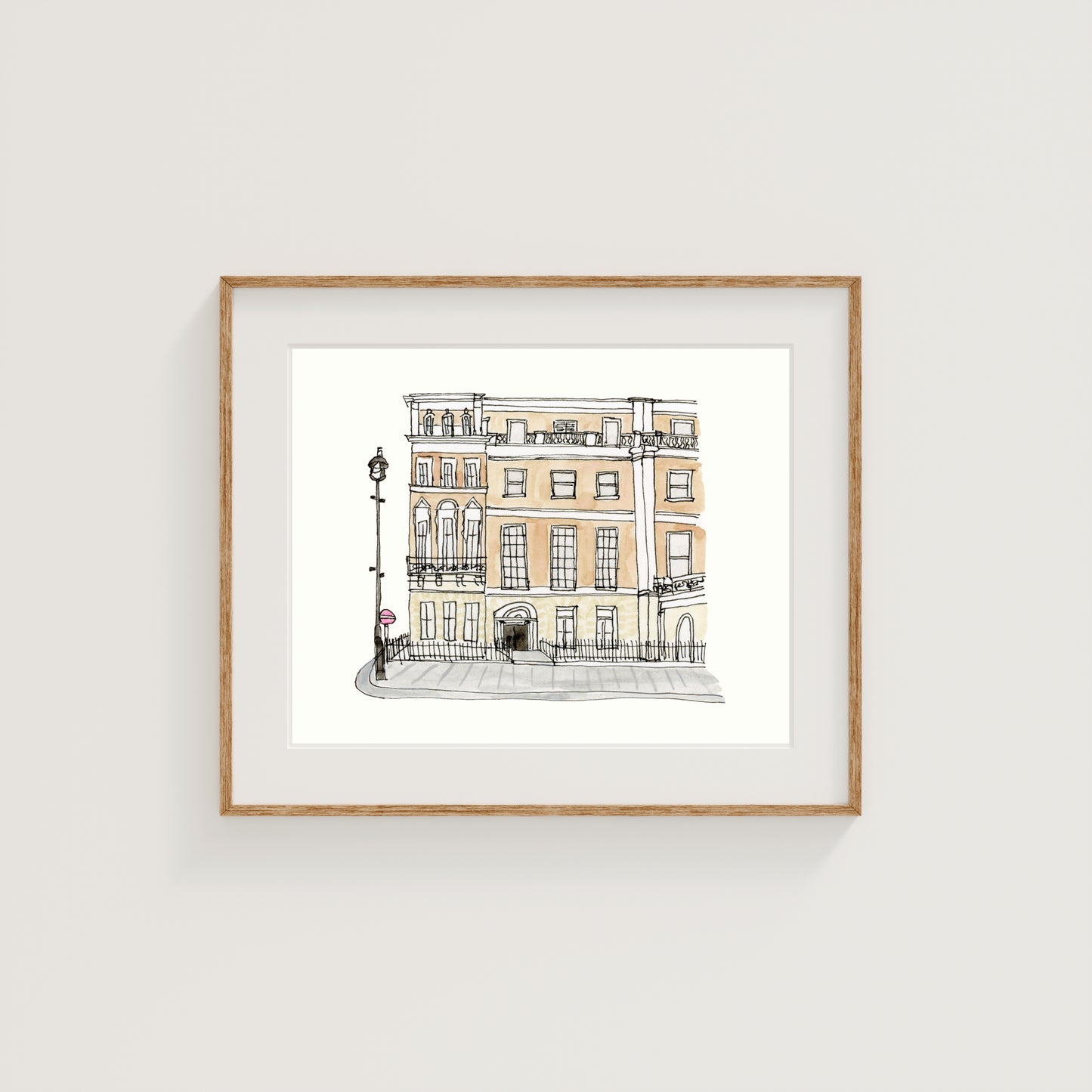 London Street Art Print | Watercolor and Ink