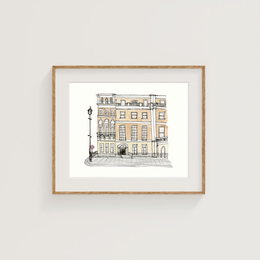London Street Art Print | Watercolor and Ink