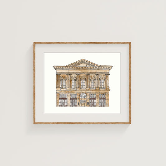 Mechanic's Hall Art Print | Worcester | Watercolor and Ink