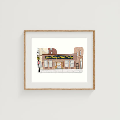 Mike's Pastry Art Print | Boston | Gouache and Ink