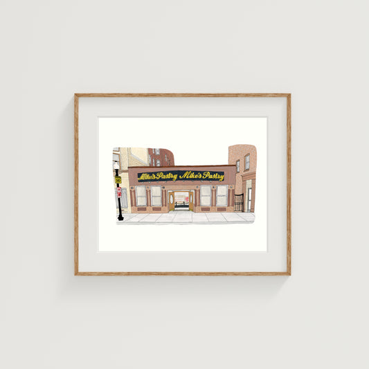 Mike's Pastry Art Print | Boston | Gouache and Ink