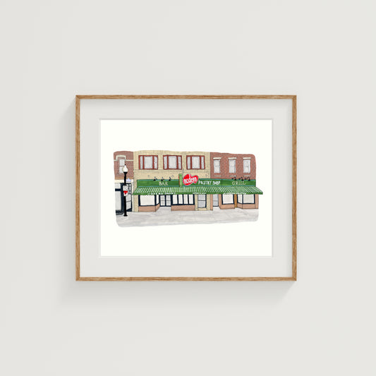 Modern Pastry Art Print | Boston | Gouache and Ink