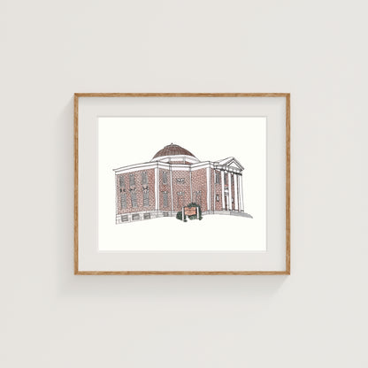 American Antiquarian Society Art Print | Worcester | Watercolor and Ink
