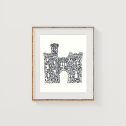 Bancroft Tower Art Print | Worcester | Watercolor and Ink