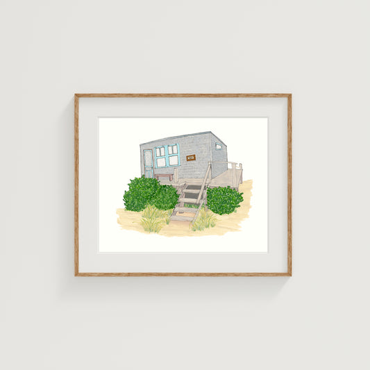 Margo Gelb Dune Shack Art Print | Provincetown | Gouache and Ink