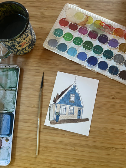 April Workshop - Watercolor House Portrait