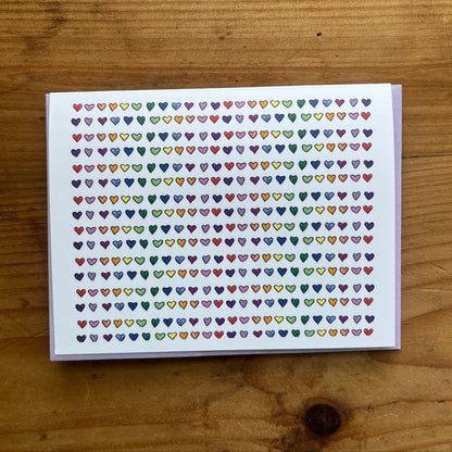 Rainbow Hearts Greeting Card