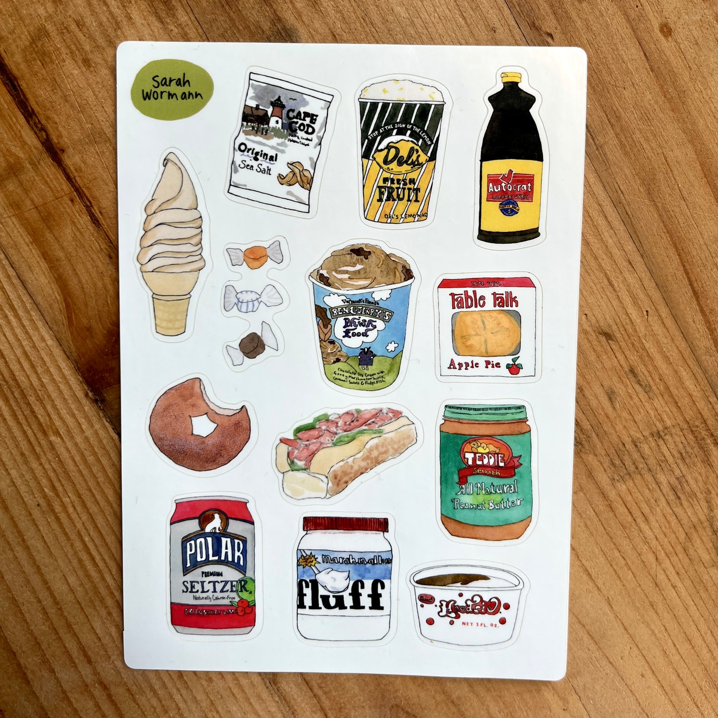 New England Foods sticker sheet