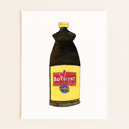 Autocrat Coffee Syrup | New England Food | Watercolor and Ink