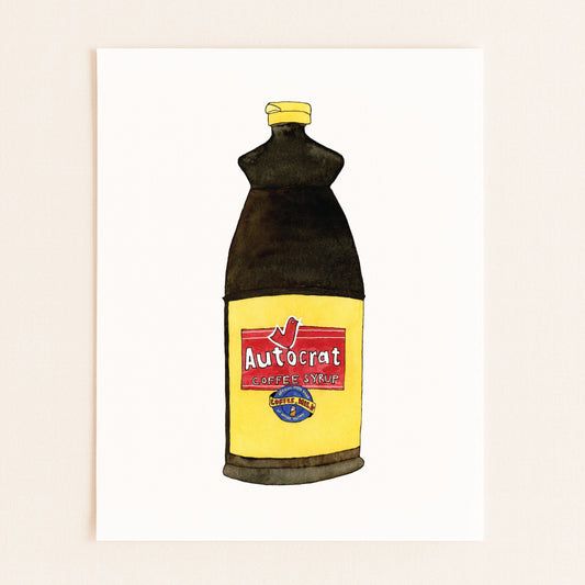 Autocrat Coffee Syrup | New England Food | Watercolor and Ink
