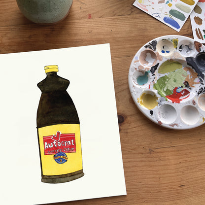 Autocrat Coffee Syrup | New England Food | Watercolor and Ink