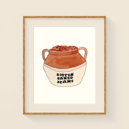 Boston Baked Beans | New England Food | Watercolor and Ink