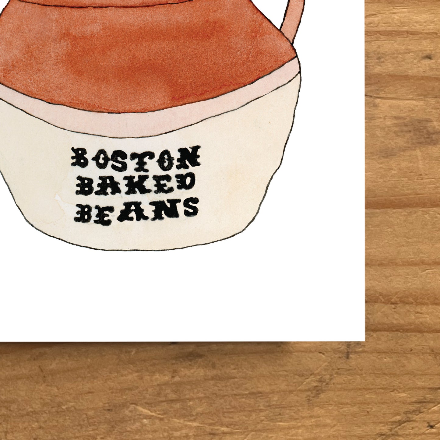 Boston Baked Beans | New England Food | Watercolor and Ink
