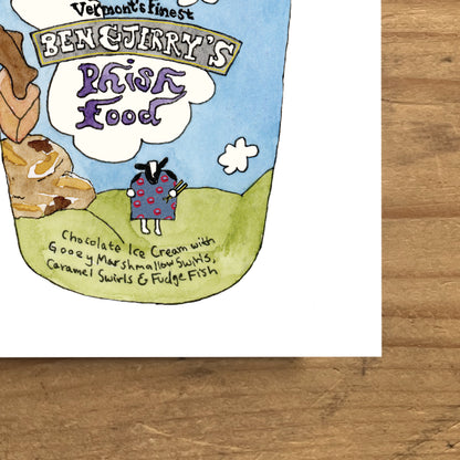 Ben & Jerry's Ice Cream | New England Food | Watercolor and Ink