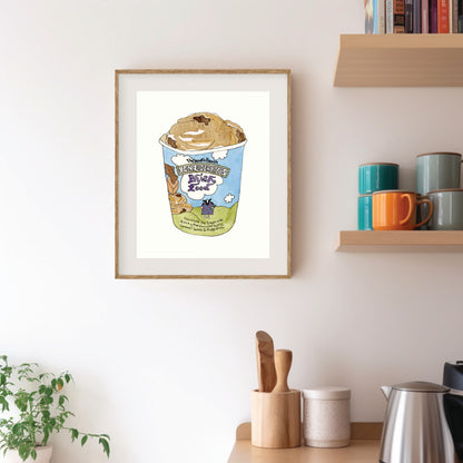 Ben & Jerry's Ice Cream | New England Food | Watercolor and Ink