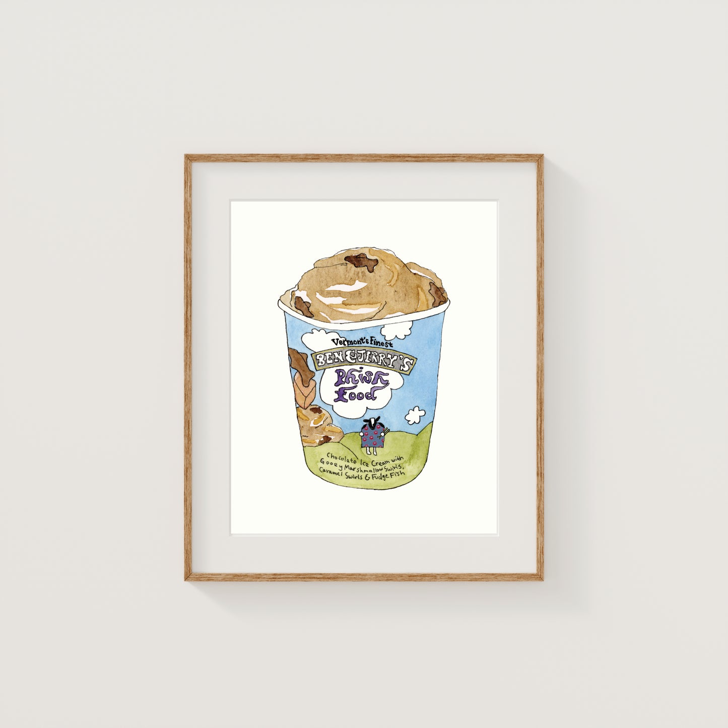Individual New England Foods Mini Art Prints | Watercolor and Ink