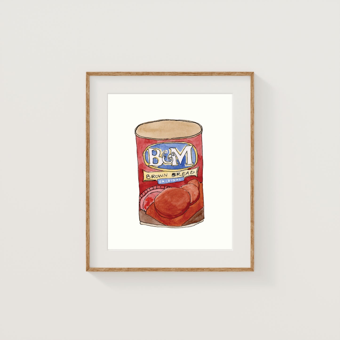 Individual New England Foods Mini Art Prints | Watercolor and Ink